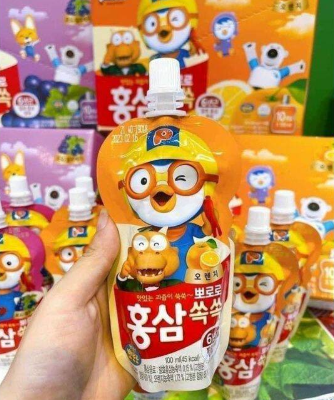 Nước Hồng Sâm Trái Cây Paldo Pororo Vị Việt Quất Nhập Khẩu Hàn Quốc hộp 10 gói 100ml - Ảnh 6